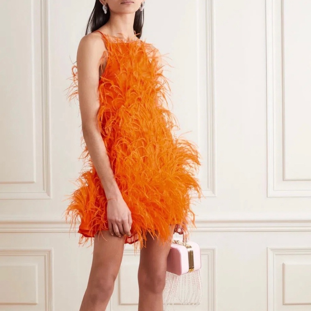 Cult Gaia Shannon Feather Dress